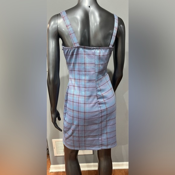 Just Polly Sleeveless Plaid Mini Dress - Picture 10 of 13